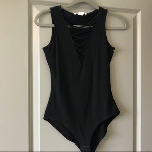 NWT H&M Black Tank Bodysuit - XS